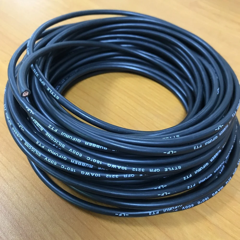 3212 for 600V 150 degree C soft silicone rubber coated electric wire cable