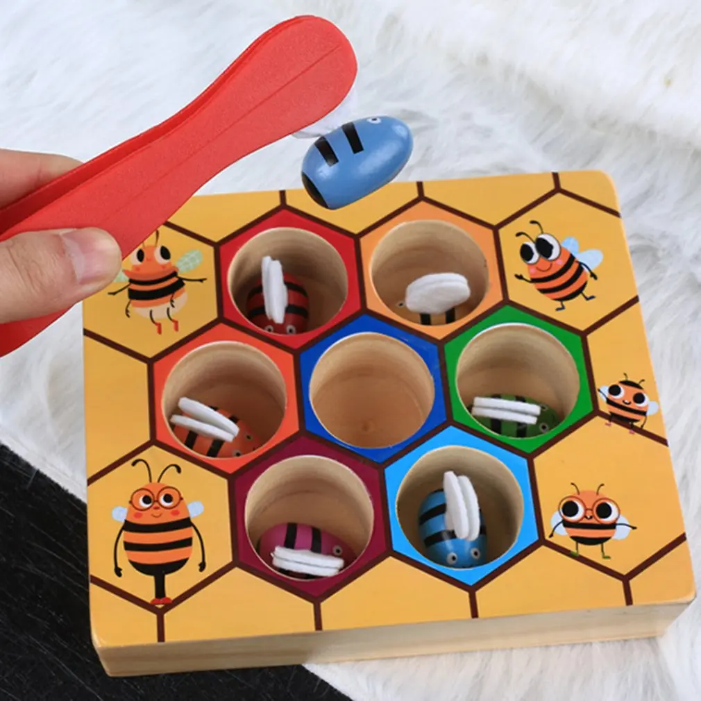 
 Игрушка-клипса деревянная для детей, развивающая игрушка для раннего развития ребенка по методу Монтессори  