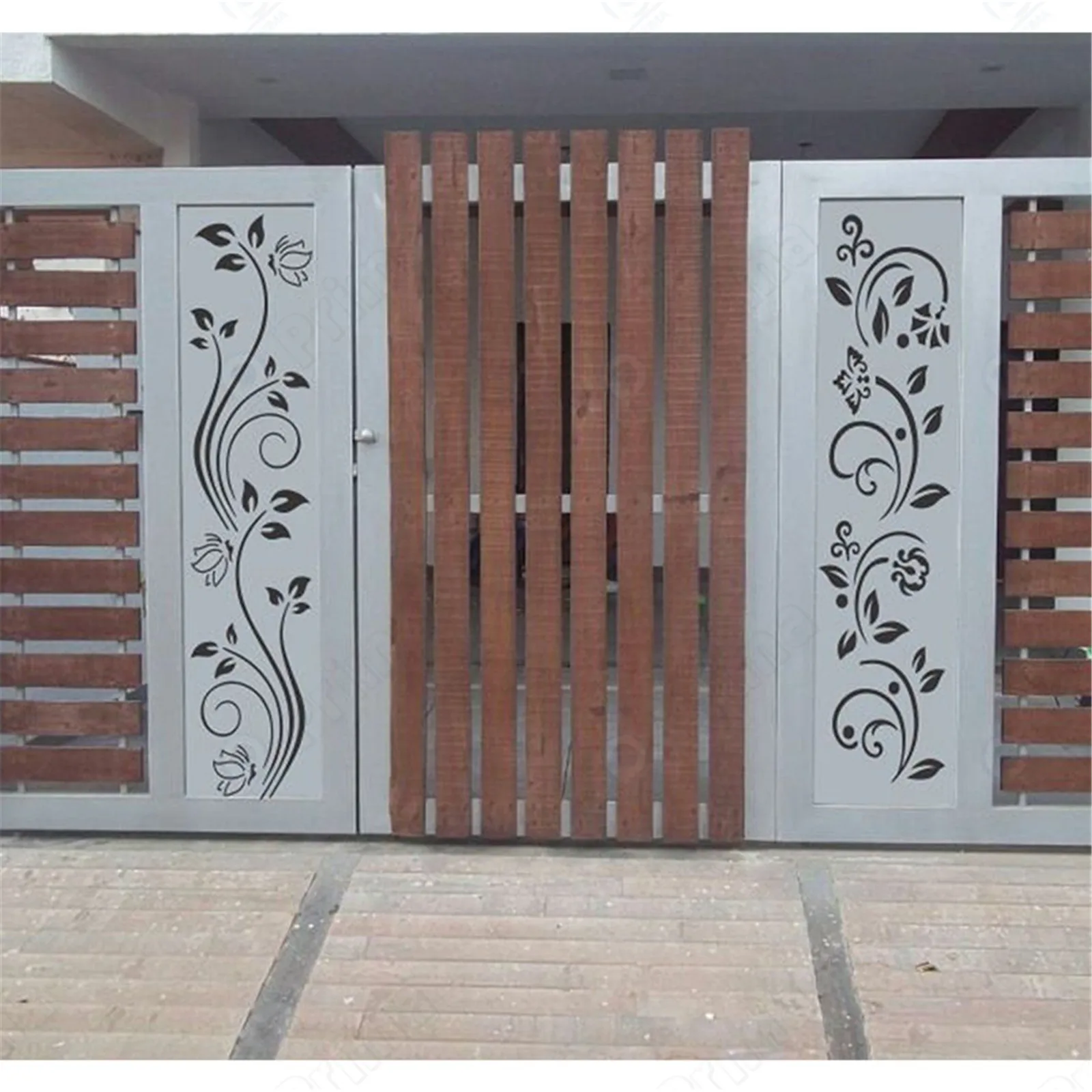 Laser cut iron main gate design color door iron gate design garden main