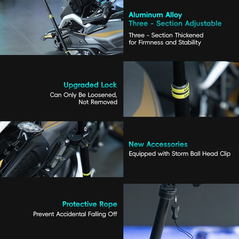 SMNU Professional Non-Slip Action Sports Motorcycle Camera Holder 360 Degree Rotation Flexible Accessories