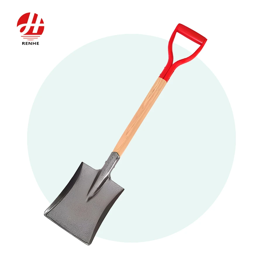 Hochwertige Export-Schaufel mit Holzgriff, kleine quadratische Spaten-Gartenschaufel