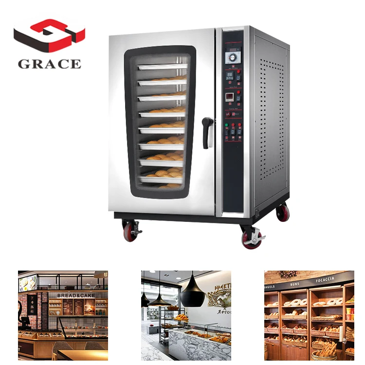 China Factory Multifunctional 10 Trays Countertop Electric Commercial Convection Oven with Under Shelf