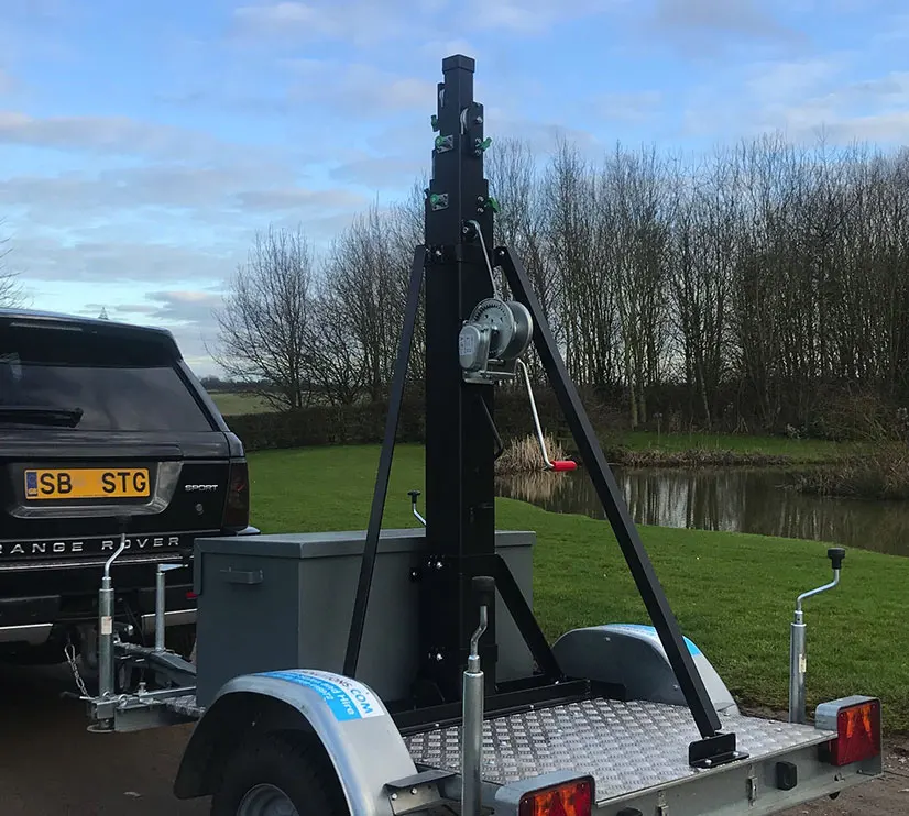 Manual Electric Pneumatic Hydraulic Retractable Galvanized Telescopic Mast Liggt Tower Camera Wind Turbines