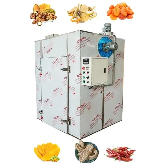 Small Dried Fruits Drying Machine Vegetable Dehydrator Fish Meat Dryer Energy Saving Herbs Flower Dry Cabinet CE 24 Trays PLC