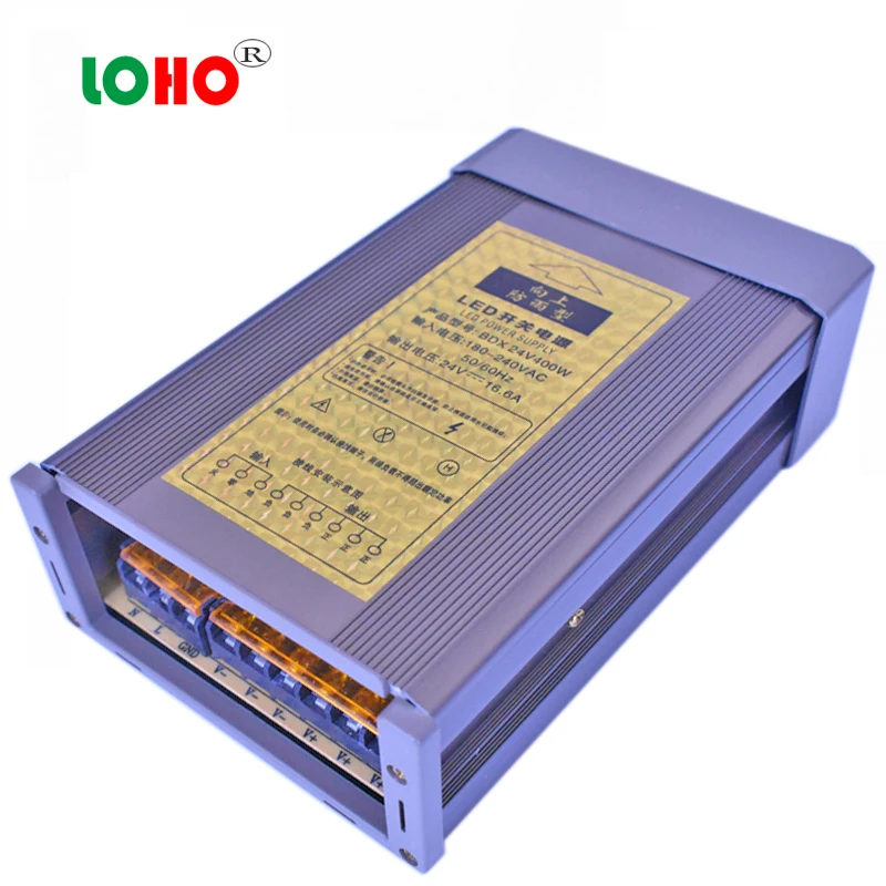 220V AC Input Voltage Single Output 24V 400W Led Rainproof Switching Power  400w Led Driver Constant Voltage Power Supply