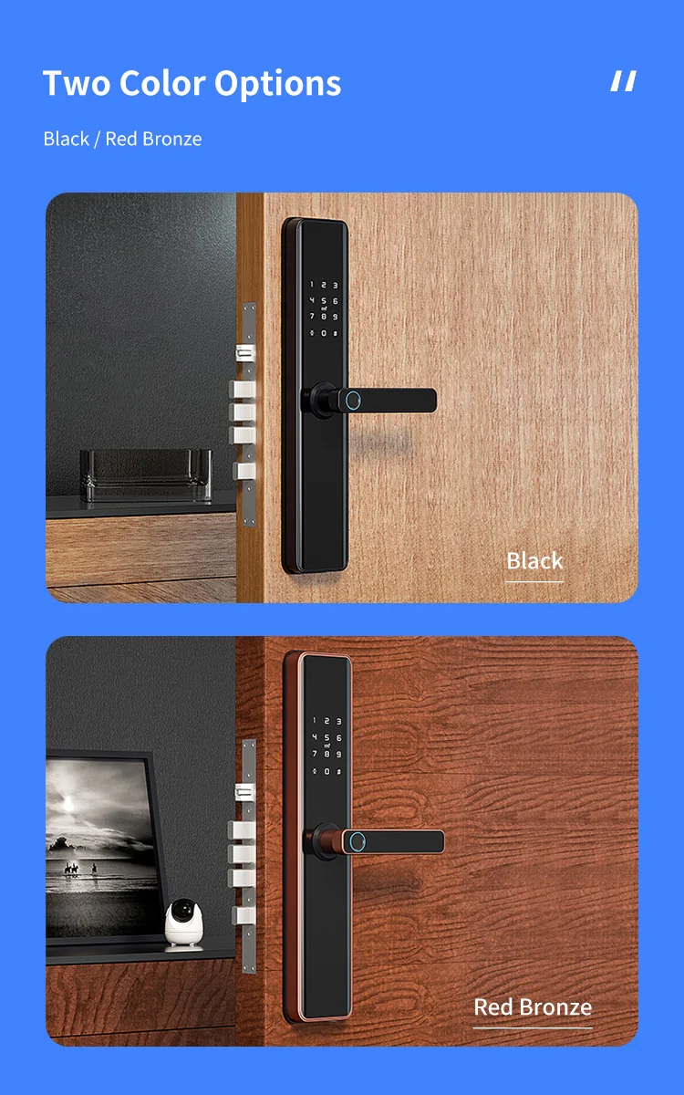 2021 Newest Tuya Wifi Digital Smart Door Lock With Smart Phone