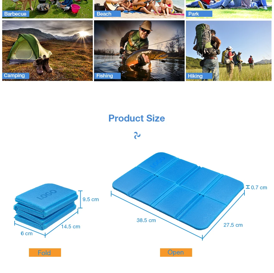 High Density Outdoor Camping Waterproof Moistureproof Mat Foldable Portable XPE Outdoor Sitting Cushion