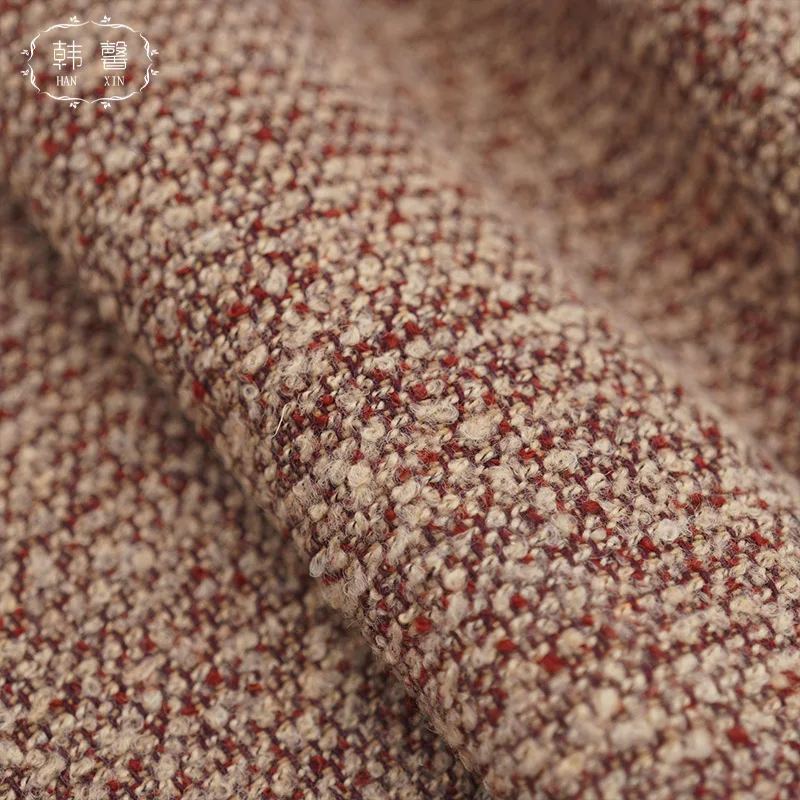 Смешанная шерстяная ткань 660 г пряжа петля для пальто основовязанная твидовая разных