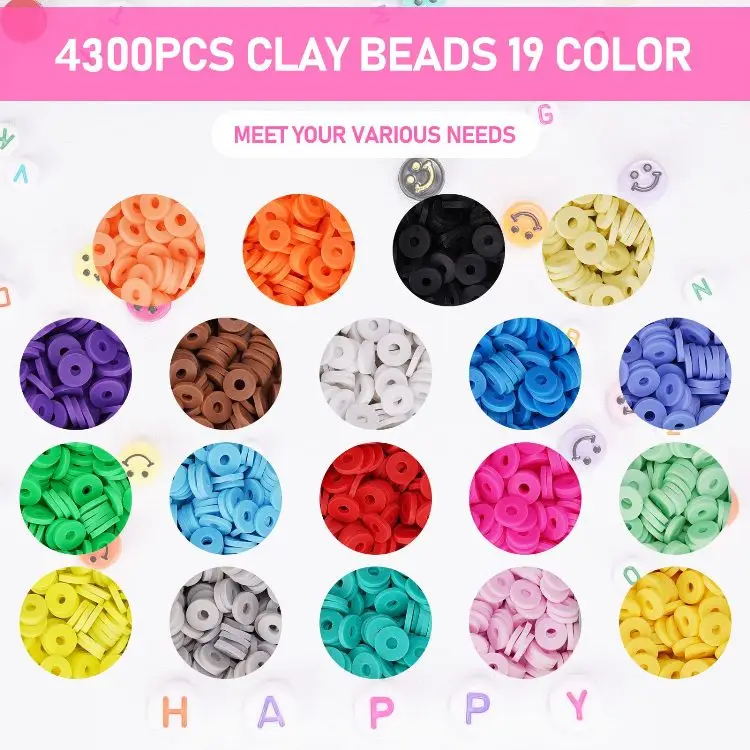 hot selling 5300pcs polymer clay beads