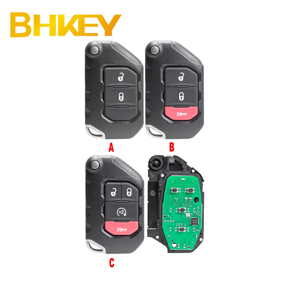 For 2018 2019 2020 Jeep Wrangler 2b 3b 4b Flip Remote Key Fob   Oht1130261 Ask Pcf7939m 4a Chip - Buy Oht1130261,Car Key Remote Car Key  Vehicle Keys Smart Car Key,Car Key