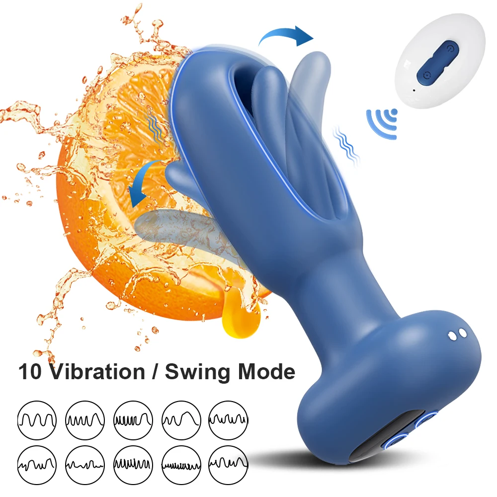 Vibratore Anale a Spinta con Telecomando, Plug Anale e Massaggiatore  Prostatico per Uomo e Donna, Dildo Anale Butt Plug