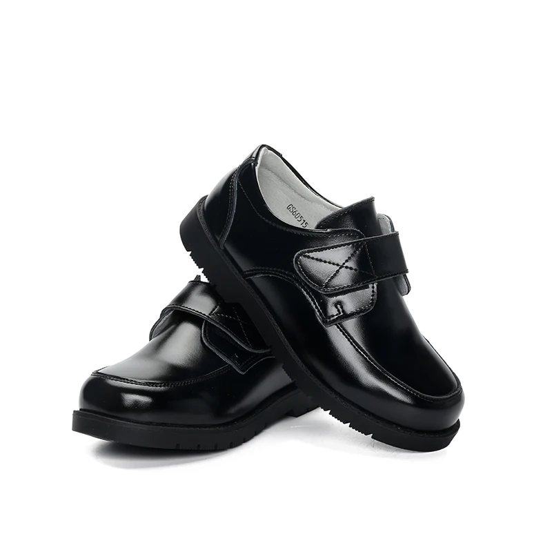 Оптовая продажа детей черное платье обувь дети мальчики кожаные школьные туфли