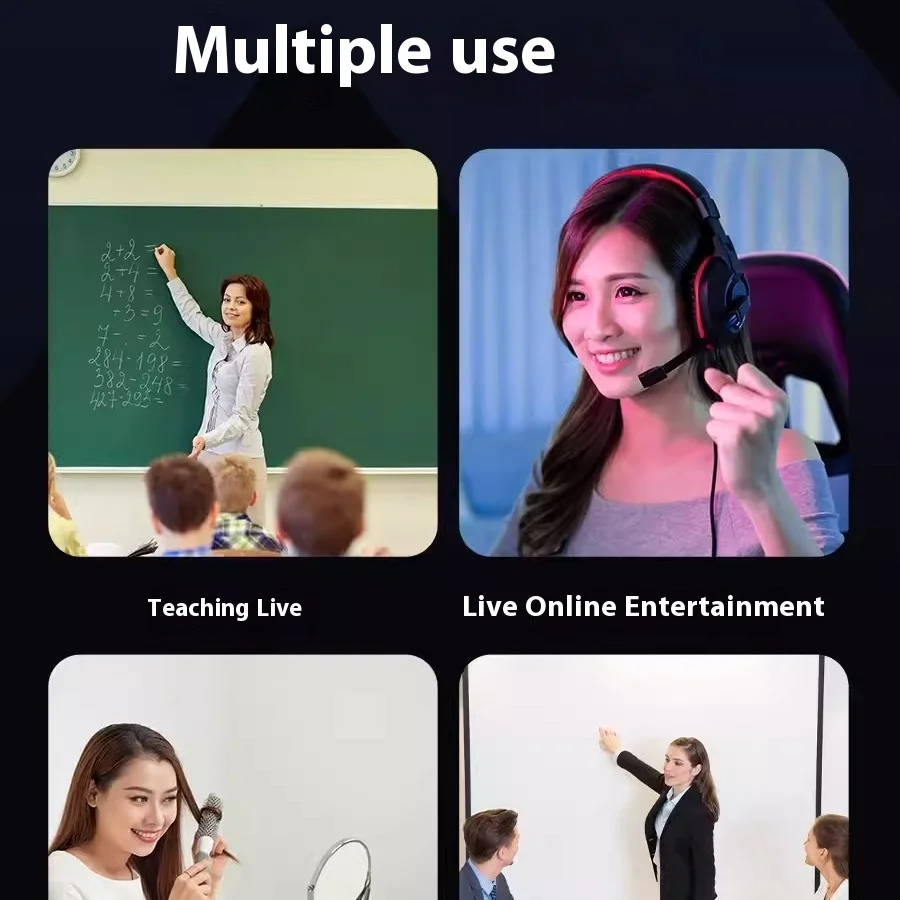 One-Sound One-View USB Camera for PC HD 4K Autofocus CMOS Image Sensor for Desktop Conference and Douyin/Taobao Live Broadcast