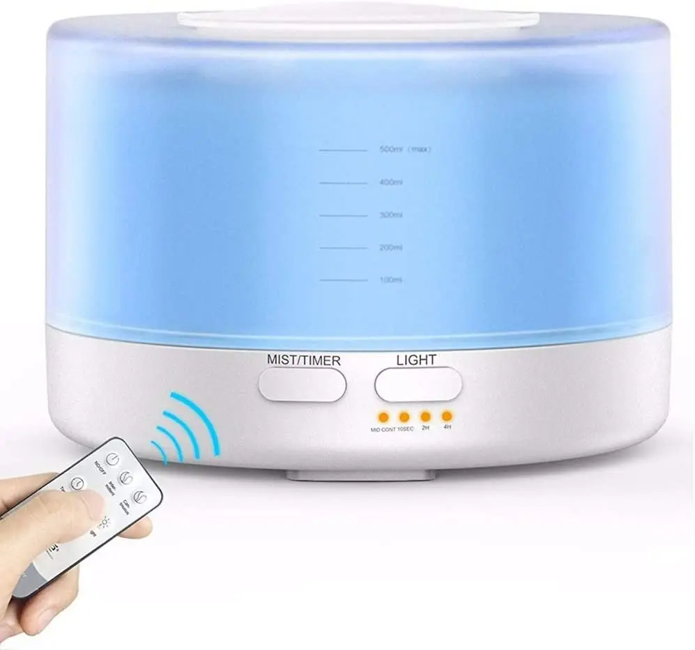 Multi Functional Desktop Air Flavoring Purification Purifier Ion for Room Air Humidifier With7 Color Led Night Light Desk Lamp