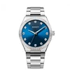 dark blue dial mechanical watch
