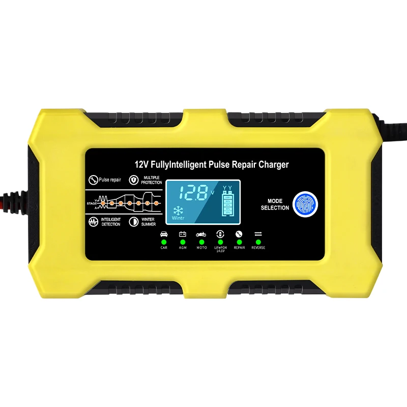 Latest 12V/6A Pulse Smart Charger Automatic Multi-Functional for Lead-Acid Battery Scooters Motorcycles 12V Battery Charger details