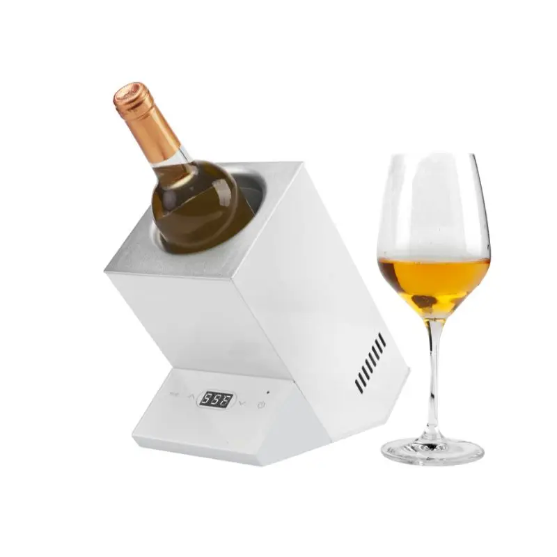 Wine Enthusiast Single Bottle Chiller Keep Cold  Preserver Electric Wine Cooler