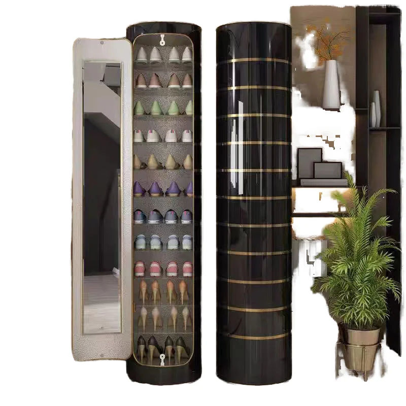 Circular Rotating Shoes Multi-layer Shoe Rack Modern Hall Cabinet  Large-capacity Storage Cabinet