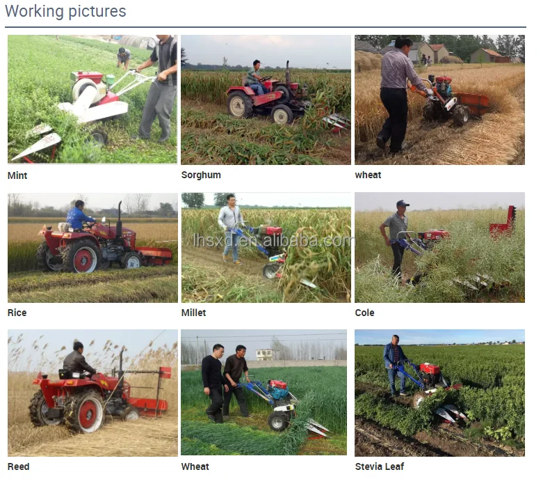 Portable Wheat/Leek/Corn Cutting Machine Alfalfa Harvester/Small Walking Tractor Corn Harvester Parts Rice Wheat Reaper Head