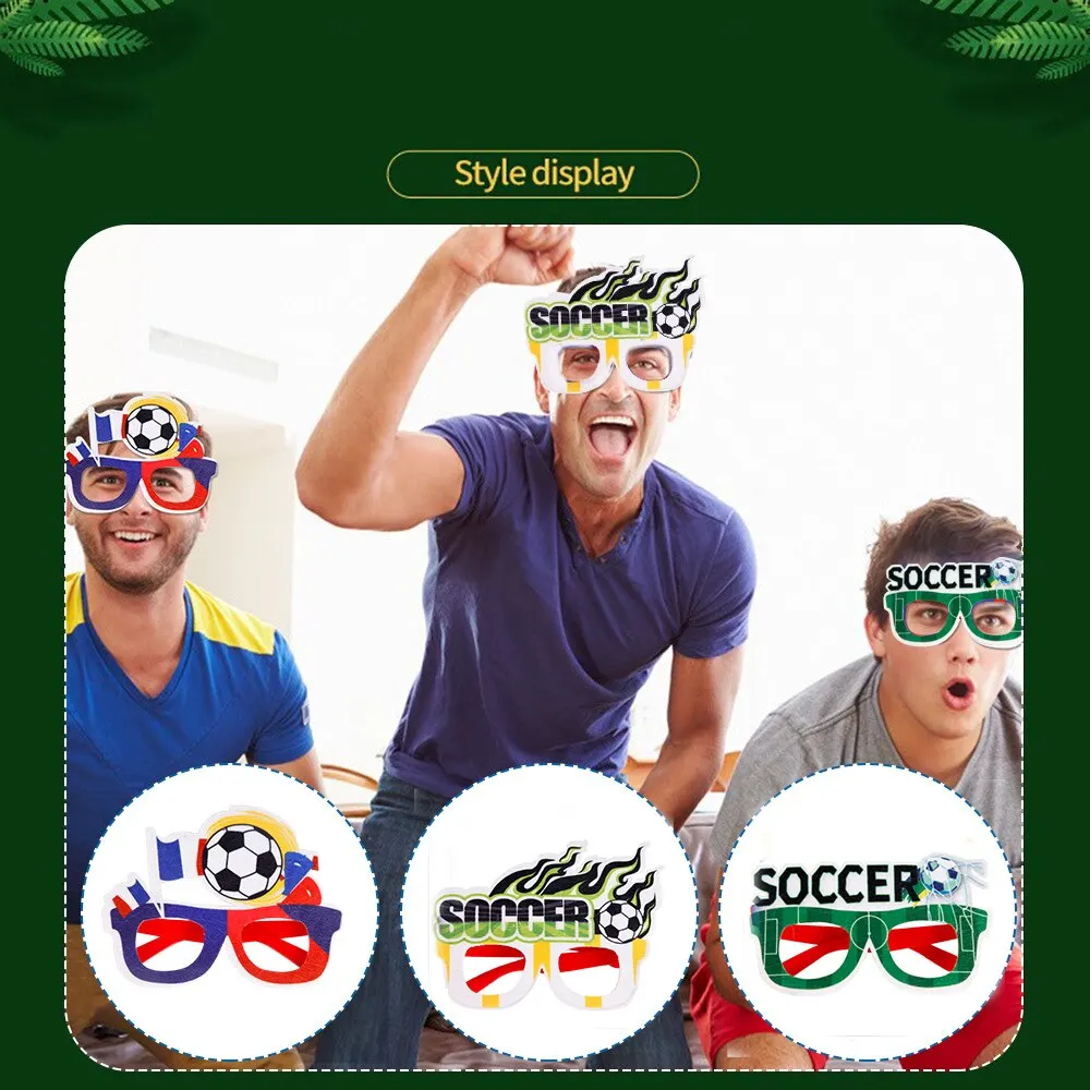 Party Decoration Football Game Themed Glasses World Party Decoration Photos Props Sports Adult Children Gifts