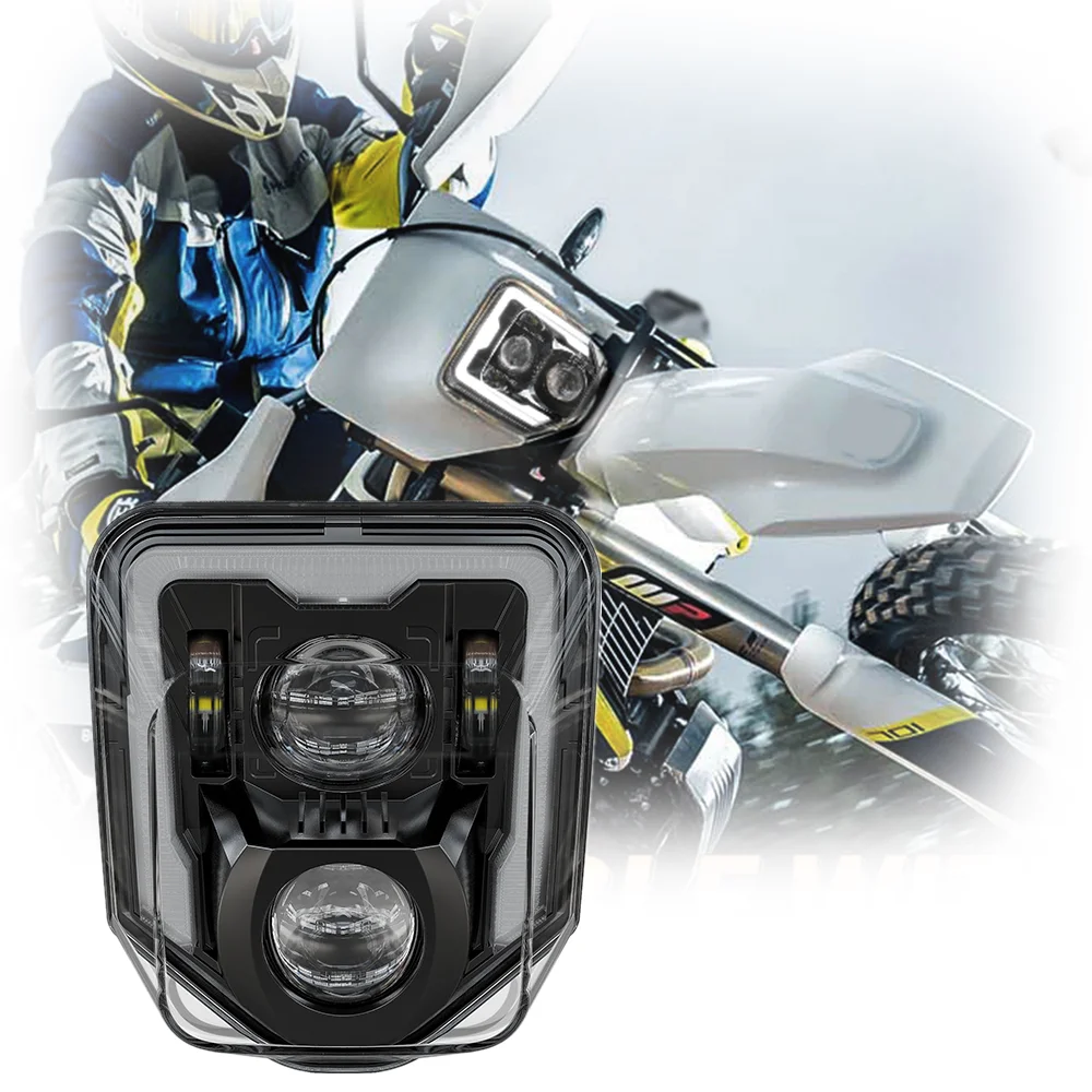 MorSun モトクロス LEDヘッドライト DRL付き ハスクバーナ 2017-2022