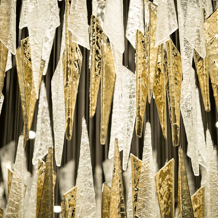 
 Новый дизайн, индивидуальная Большая Золотая Роскошная Современная хрустальная Потолочная люстра для ресторана и банкета  