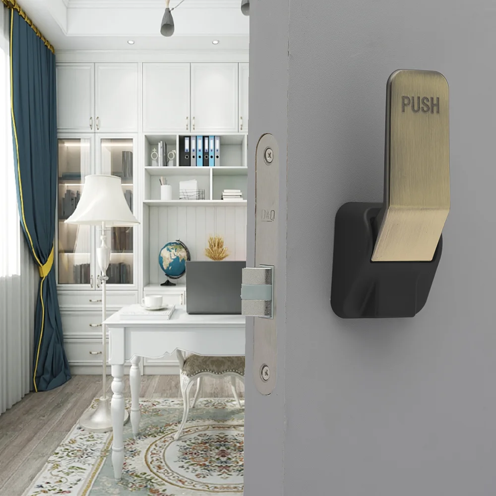 Combination of Silent and Durable Two Way Mortise Gold Push Pull Handle Indoor Room Door Lock