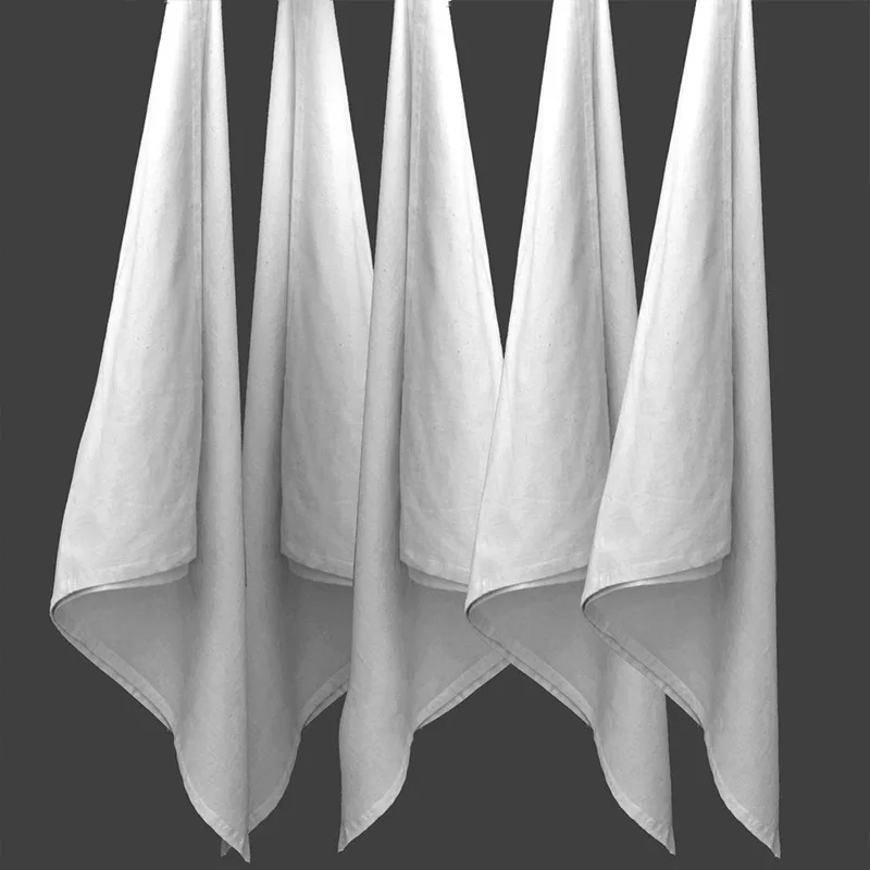 Wholesale Plain White Dish Towel 28*28 Inch Blank Dyed Organic Cotton
