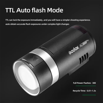 GODOX AD300Pro Outdoor Flash Strobe Moonlight 300Ws TTL 2.4G 1/8000 HSS With Battery Bi-Color Modeling Lamp Photography Shooting detail image