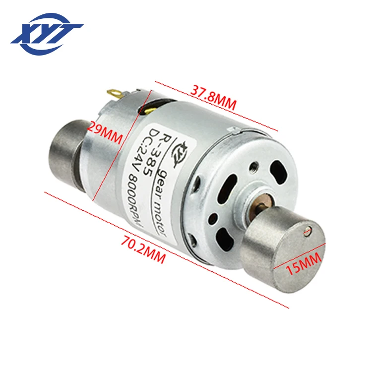 24 Volt DC Tubular Mini Electric Motor 6000Rpm Double Shaft 12V Brushless Commutation Permanent Magnet Construction for