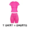Tshirt set-Hot Pink