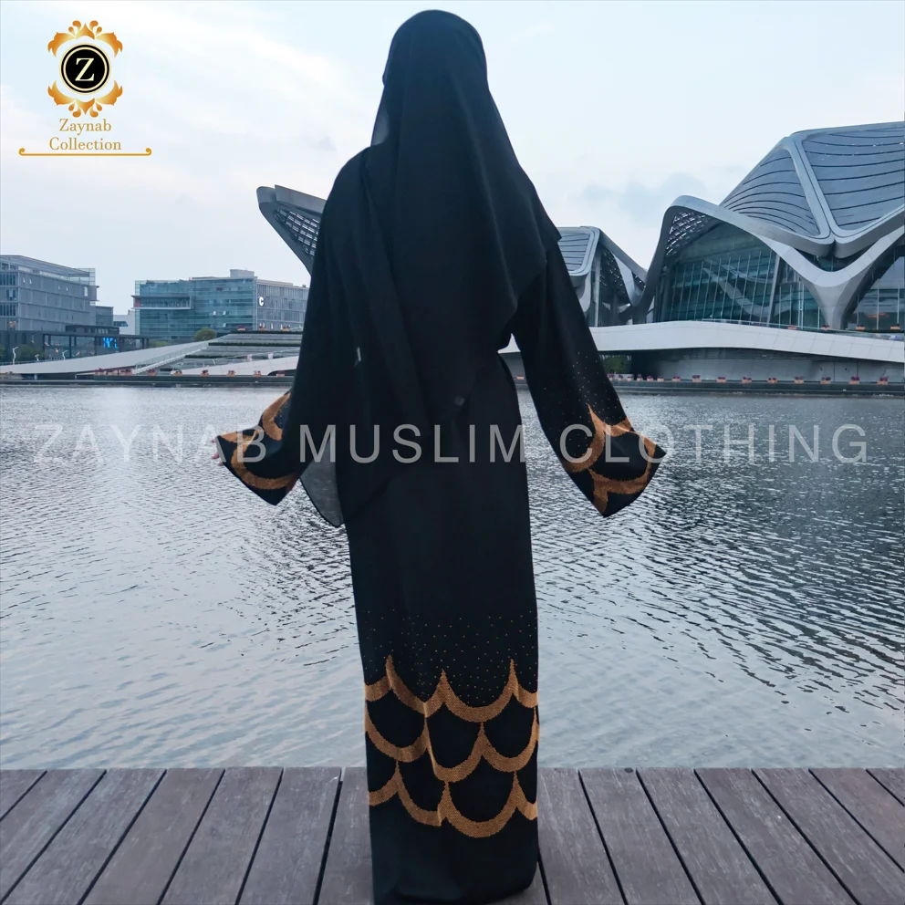Zaynab Eid Jalabiya Robe Abaya New Fashion Arabic Girl Latest Burqa Designs  Abaya Women Muslim Dress Jalabiya - Main Image