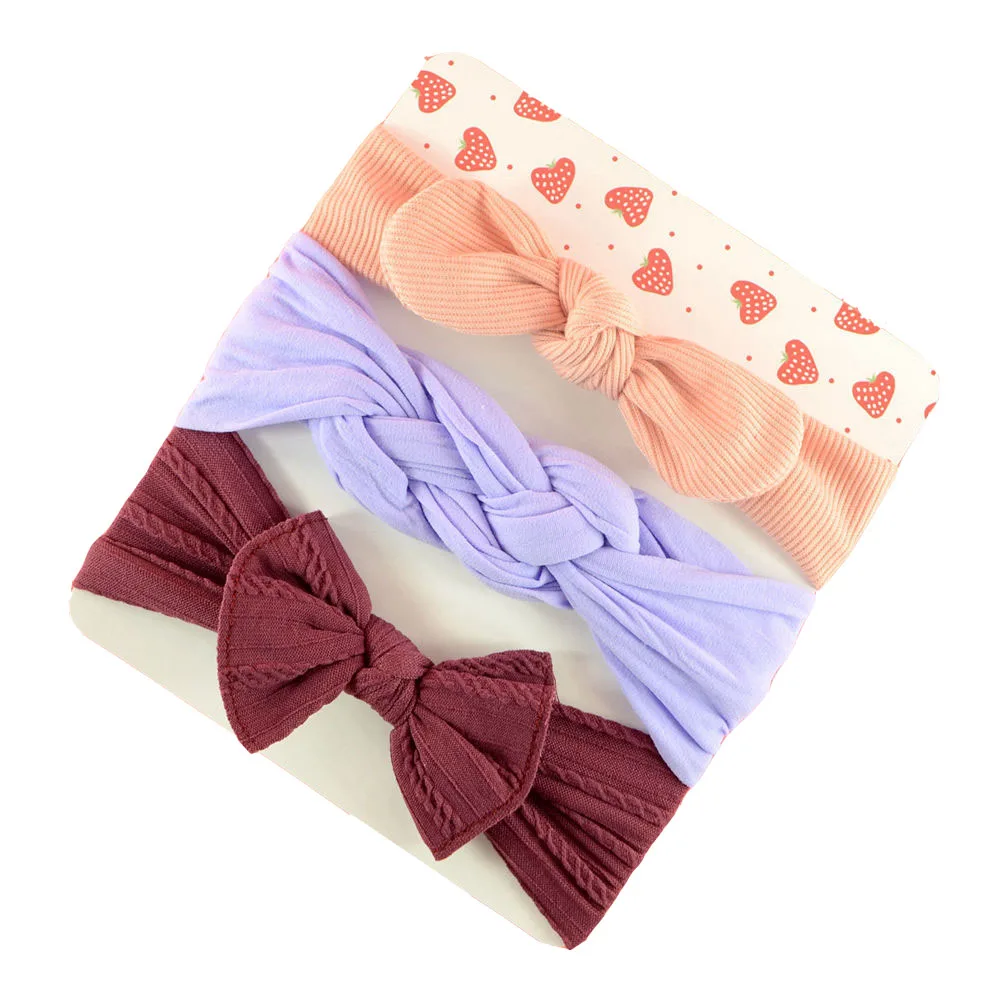Kids Girls Baby Nylon Headband Toddler Turban Bow Knotted Hair Band Accessories 