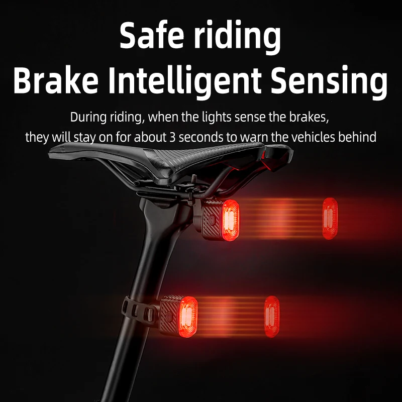 Red Bycycle ライト、チェーン付き Brightz LED Bicycle Frame Light Red 0.75 in with 4 Modes