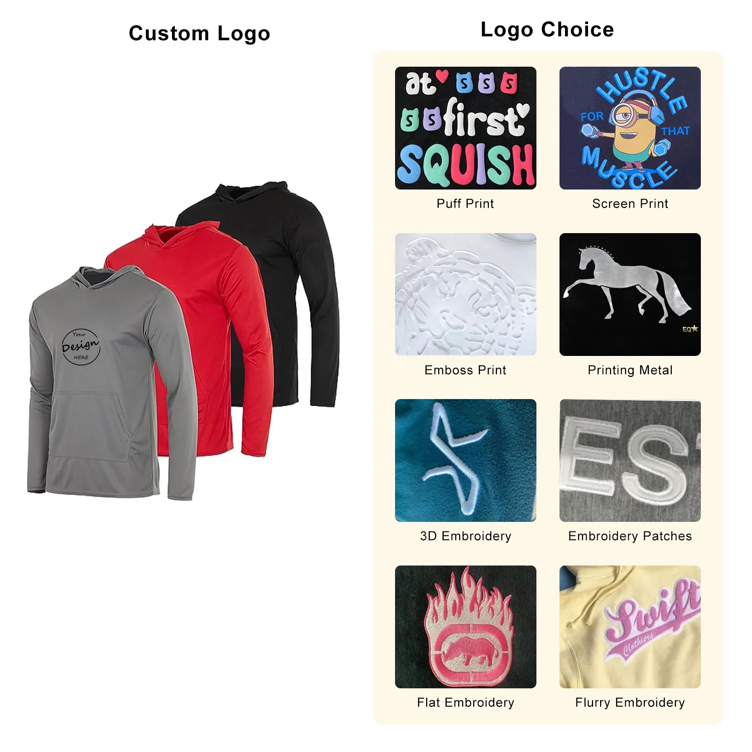 JL0826E Men’s Mesh Long Sleeve Athletic Pullover Hoodie Sweatshirt Pockets UPF 50 Long Sleeve Shirt Customized Hoodies