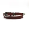 Dull lacquered buckle-dark camel-color-length 105-width 18 cm