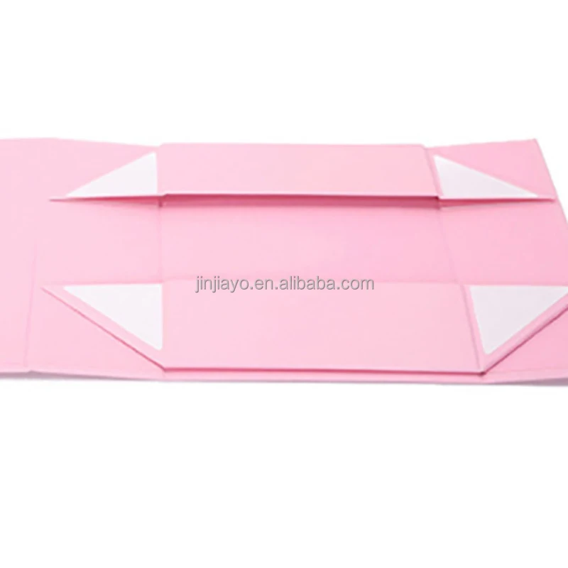 Maatwerk Logo Reliëfdruk Roze Striklint Recycleerbare Vouwdoos Mattelak Lokaal UV-Lichtpunt Cadeauverpakking voor Valentijnsdag