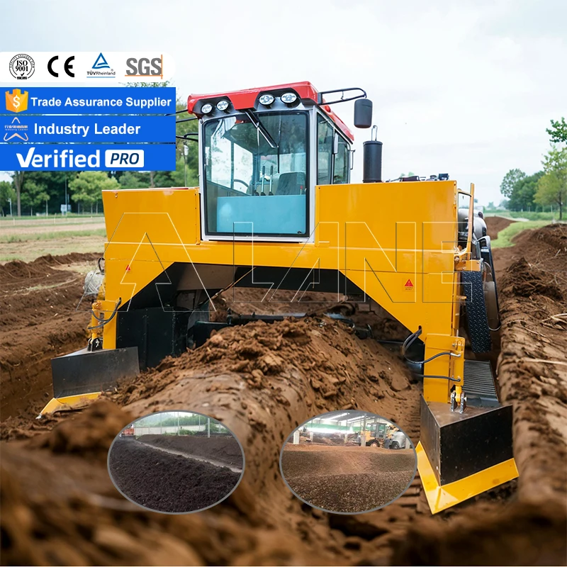 LANE Crawler Type Compost Turner Mixing Machine Windrow Compost Turner Small Compost Making Machines