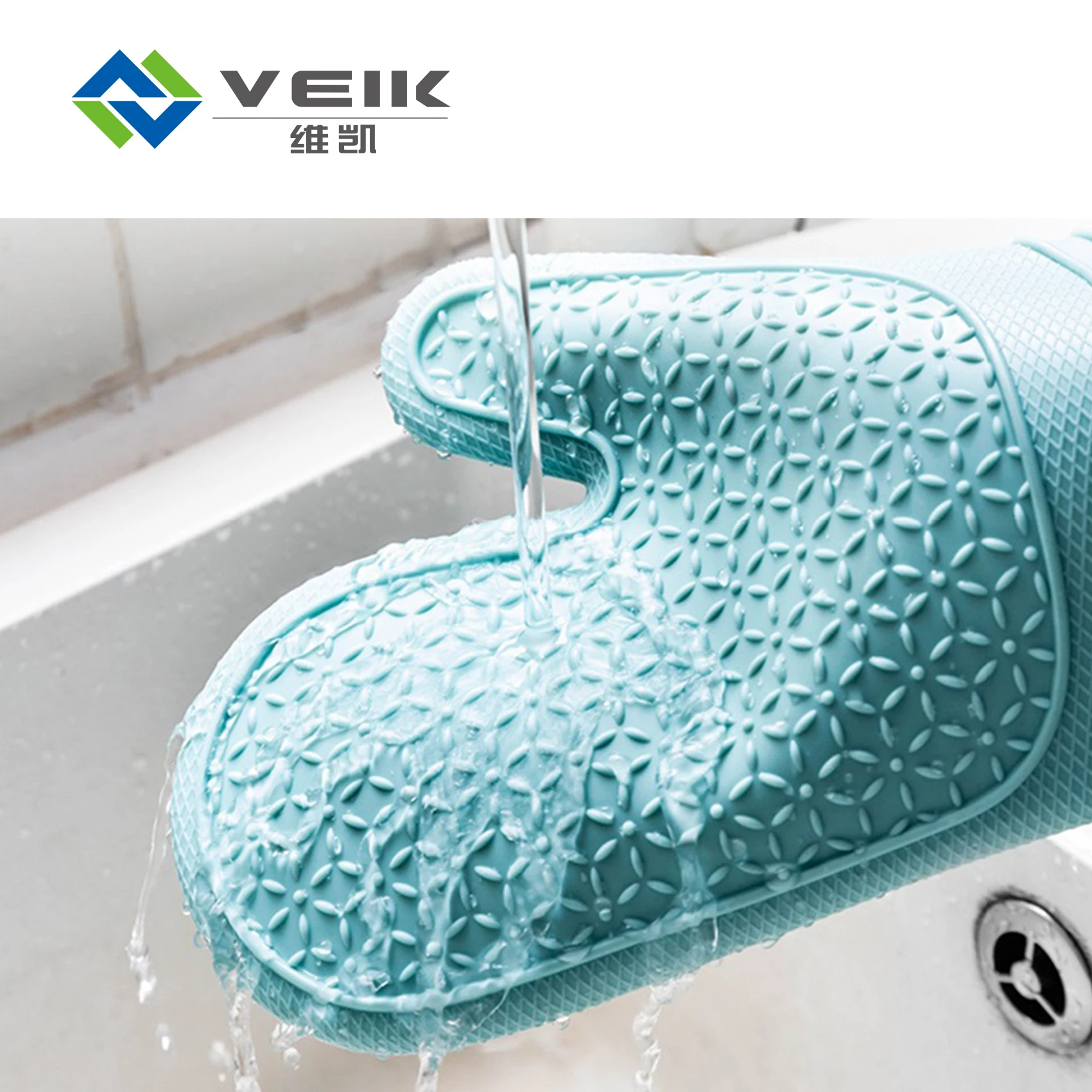 Heat Resistant Oven Usage Kitchen Silicone Glove with Cotton Lining Inside