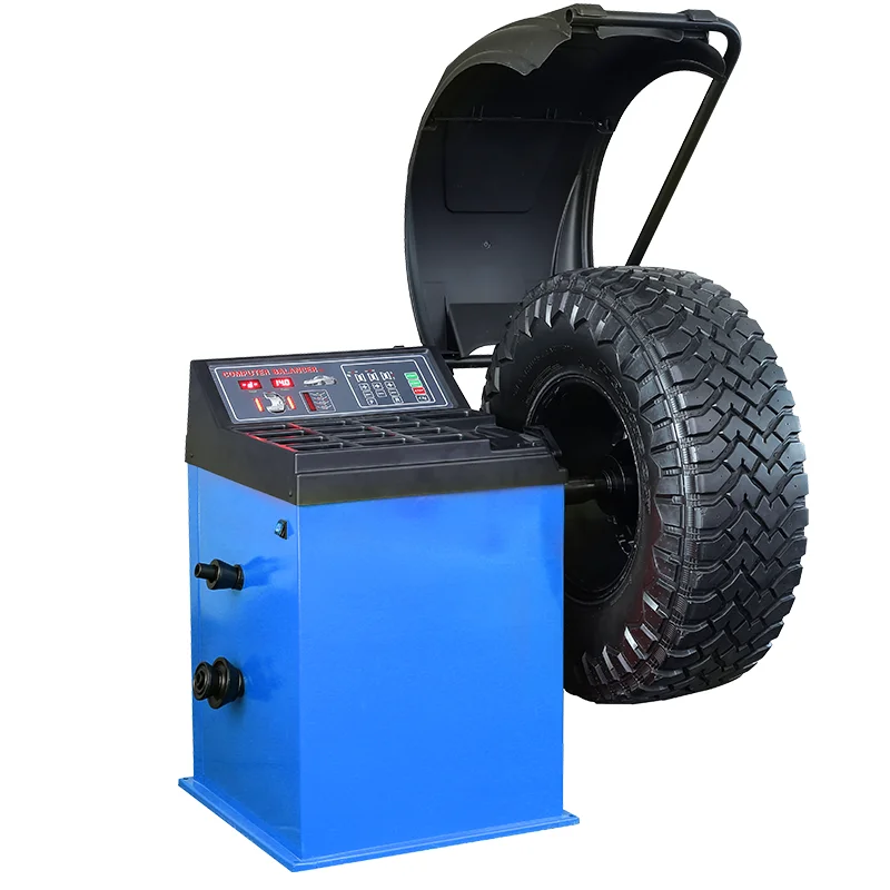 Super nice blue wheel balancing machine 10-26'' automatic tire balancer easy operation fast delivery