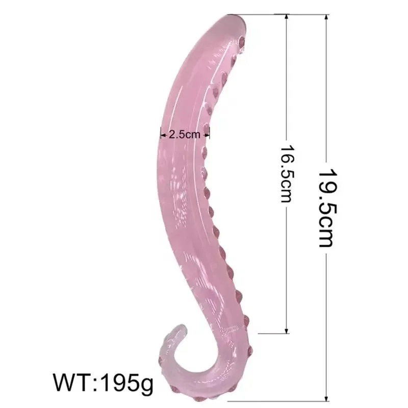 gebogener glasdildo GLASSVIBRATIONS Der magische Wurm Glasdildo