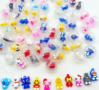Mini Small 28mm 32mm 1 Inch Capsule Toy Assorted Designs Toys Pp Material Clear Capsules Colorful Vending Capsule Toys For Kids