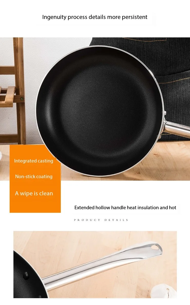 Fts Aluminium Frying Pan Multifunctional Kitchen Gas Induction Frying