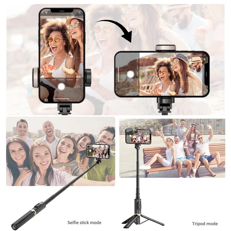 Amazlie Q12 All in One Monopod Selfie Stick Tripod for Smartphone