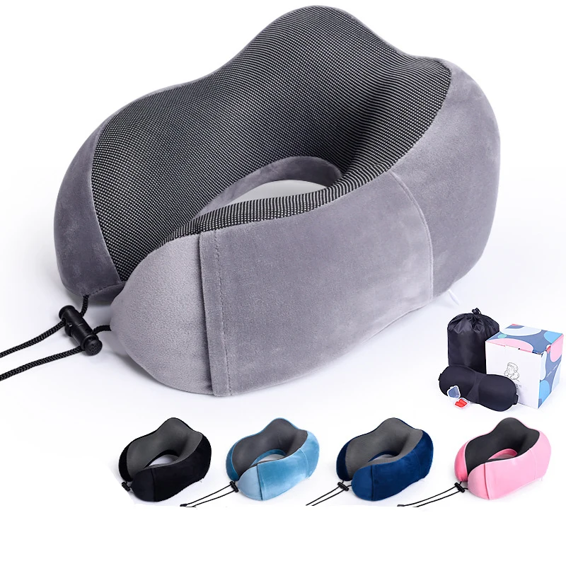 Wholesale Custom Neck Support Memory Foam Travel U Shaped Pillow Washable U-Shaped Travel Pillow for Adjustable Flight Pillow