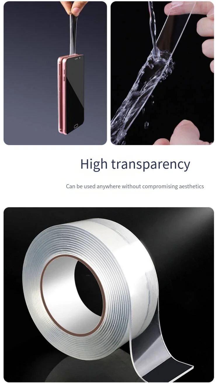 Nano tape double-sided adhesive non-trace magic adhesive Strong transparent waterproof wall adhesive high viscosity acrylic factory