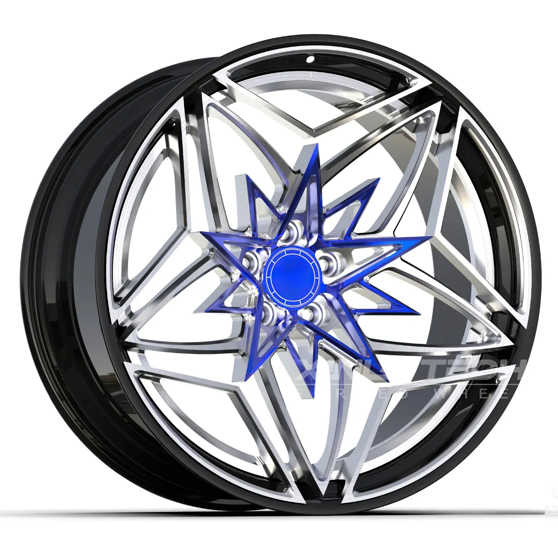 XL 2-Piece Deep Dish Concave Chrome Heart Wheel Alloy Forged Wheels 5x114.3 5x120 5x112 Custom Forging Racing Car Wheel - Image 5