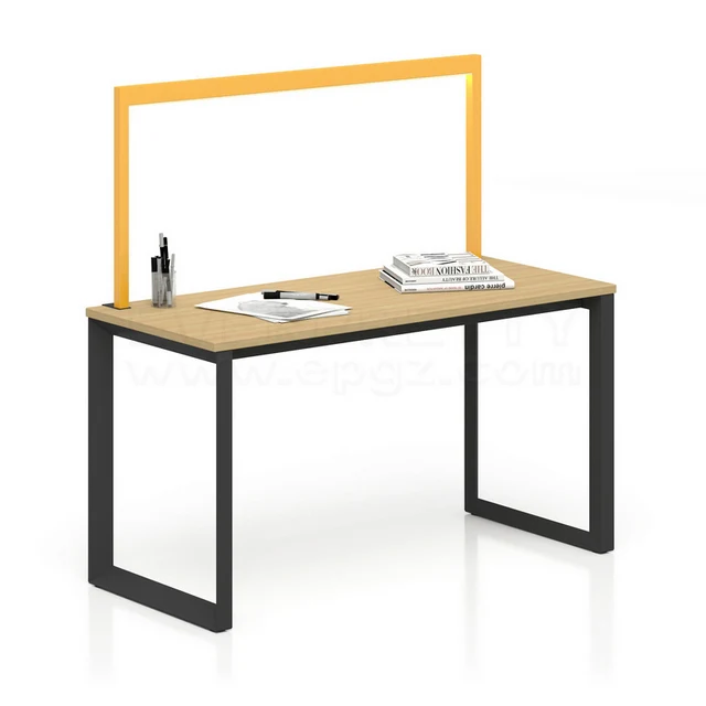 Simple Design School Furniture Wooden Library Reading Table With Lamp