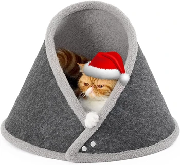 Manufacturer wholesale short plush felt cat warm bed