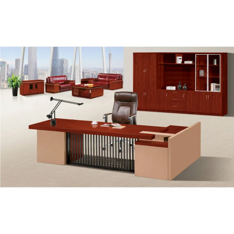 Big Lshaped Modern Design Glass Executive Office Table Manager Office